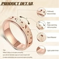 thumbnail image 4 of BESTSKY Spinner Ring,Smooth-Rotating Fidget Ring,Stainless Steel Fidget Ring Women,Hollow Matte Finish Stress Relief Gifts for Women,Rose Gold, 4 of 7