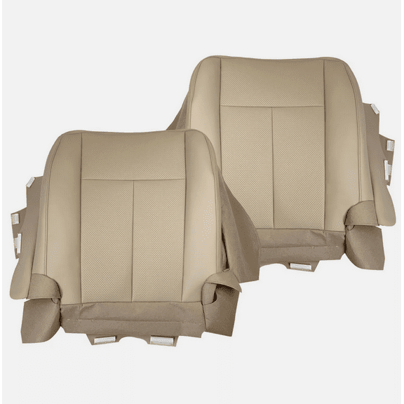 Seat Cover Front for 2007-2014 Ford Expedition Both Side Leather PERF Bottom Tan