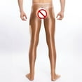 thumbnail image 4 of Somuwie Men Sexy Solid Silky Four Hollowed Out Open Rompers Leggings Underwear, 4 of 5
