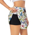thumbnail image 2 of Disketp Cute Dinosaur Print Women's Shorts Workout Shorts for Athletic Gym Running Shorts with Phone Pockets Large, 2 of 8