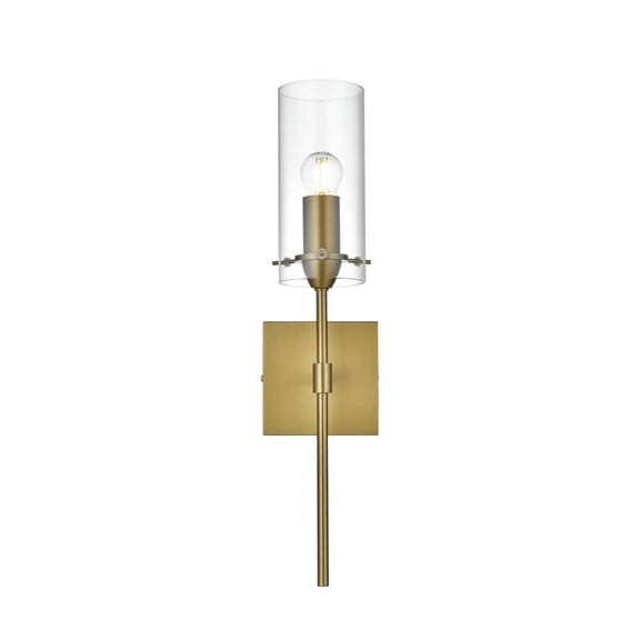 Living District Elsreth 4.5" Wall Sconce Clear Shade In Satin Gold