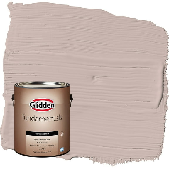Glidden Fundamentals Subdued / Beige Satin Exterior Paint, 1 Gallon
