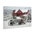thumbnail image 4 of Stupell Industries Winter Wagon & Barn Holiday Painting Gallery Wrapped Canvas Art Prints Wall Art, 45 x 30, 4 of 8