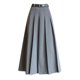 thumbnail image 5 of Falda plisada adelgazante de cintura alta de Greysuit, nueva llegada de otoño de 2024, falda larga de corte A, falda hueca de cintura media para mujer de moda, 5 of 5