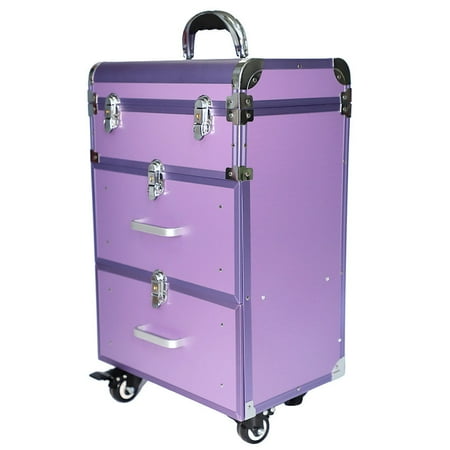 trolley wheels makeup ghp drawer rolling purple dark case dialog displays option button additional opens zoom