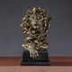 thumbnail image 2 of Estatua de león 3D moderna, figura de animal, escultura de mesa, decoración Feng Shui Color cobre, 2 of 5