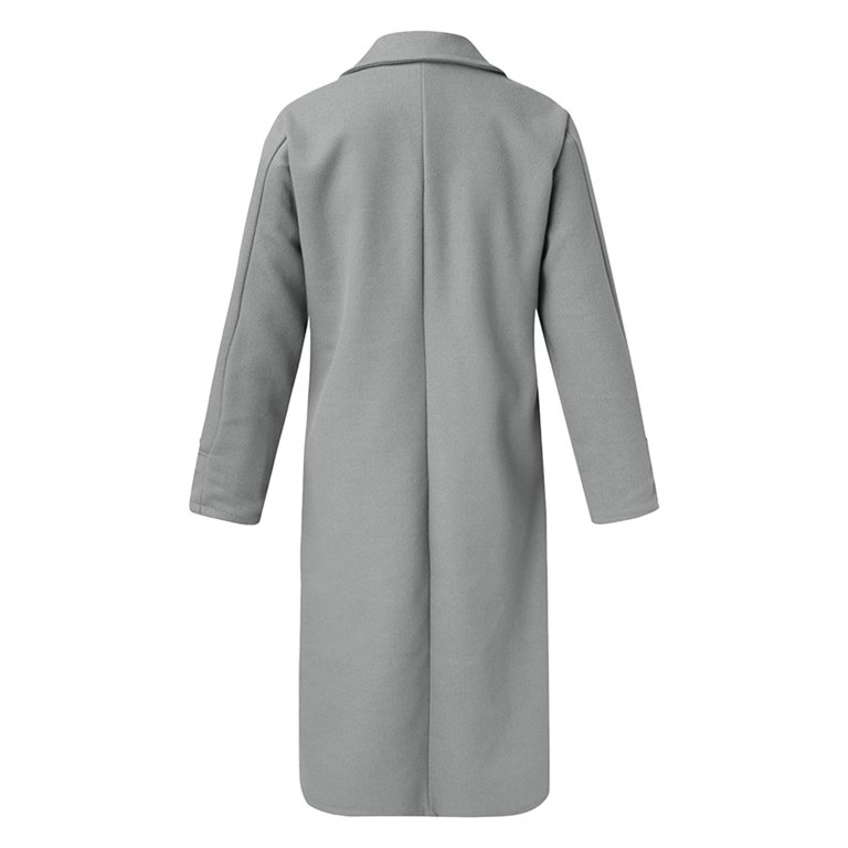 WENWU Women's Autumn and Winter Double Long Sleeved Lapel