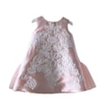 thumbnail image 4 of Vestido infantil de jacquard rosa para múltiples ocasiones, para niñas de un año, para organizar fiestas de cumpleaños, pasarela, piano, 4 of 4