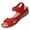 Red, variant on Red Ladies Casual Wedge Heel Open Toe Beach Sandals Thick Sole With Adjustable Strap For Summer Outdoor Use