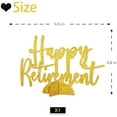 thumbnail image 2 of Happy Retirement Table Centerpiece, Gold Glitter Retired Paper Free Standing for Men Women, Retirement Script Table Centerpiece for Office Farewell Party Supplies$$Electronics Accessories, 2 of 6