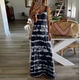 thumbnail image 2 of Viikei Sleeveless Dress Summer Dresses for Women Plus Size Dresses Clearance Round Neck Sleeveless Gradient Tie-Dye Striped Casual Bohemian Maxi Dress, 2 of 7