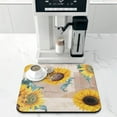thumbnail image 2 of Washable Rubber Sunflower Cute Floral Dish Drying Mats for Kitchen Counter Home Large Coffee Bar Pad Accessories and Decor for Utensils Stemware 16''x18'', 2 of 7