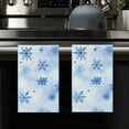 thumbnail image 2 of Eveokoki Christmas Kitchen Towels Set of 2,Snow Snowflake Dish Towels 16x24 Inch Drying Dishcloth,Farmhouse Winter Home Decoration, 2 of 4