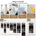 thumbnail image 6 of Black Spring Floral Window Privacy Film, Elegant Flowers Farmhouse Botanical Static Cling UV Sun Blocking Heat Control Window Tint Day and Night, Non-Adhesive One Way Privacy Cover 23.6''x59'', 6 of 7