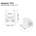 thumbnail image 2 of Unique Bargains PVC Pinces Clips, 50 Pack Adapté pour 16mm (5/8 ') Support de Cintre de Tuyau, Blanc, 2 of 6