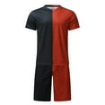 thumbnail image 2 of Akiihool Short Sets Men 2 Piece Outfits Men's Casual Tracksuit Summer Workout Set (Red,XXL), 2 of 5