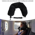 thumbnail image 6 of BIMZUC Multifunctional U-Shaped Portable Stuffable Travel Neck Pillow with Storage Bag, Plush Support for Flying and Camping, Soft Material, Black (7.09 inches / 18 cm), 6 of 9