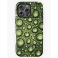 Green Water Droplet Pattern Tough Case for Apple iPhone, Dual-Layer ...