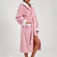thumbnail image 6 of FAHUOMU Plush Hooded Robes For Women Cozy Warm Fleece Bath Robe With Pockets Winter Loose Fit Loungewear, 6 of 8