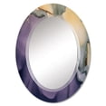 thumbnail image 2 of Designart "Ink Clouds of Purple and Grey Marble III" Fractals Round Wall Mirror - Modern Oval Printed Decorative Oversized Mirror - Multiple Color Options, 2 of 4