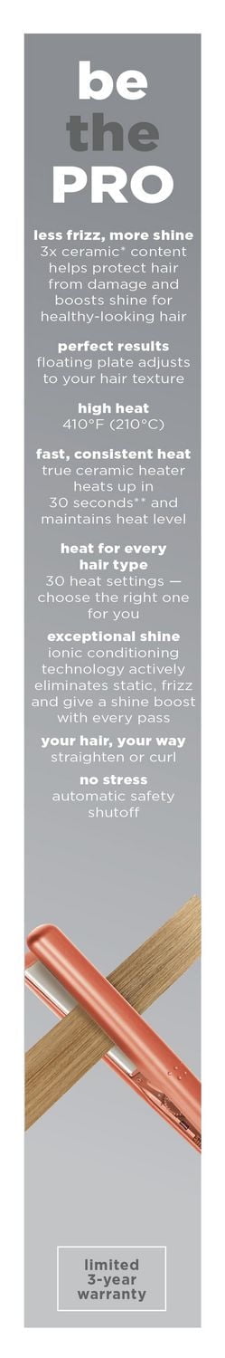 iInfinitipro by Conair 1" 3x Ceramic Flat Iron