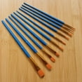 thumbnail image 2 of 10pc Paint Brushe Set Nylon Painting Brush Short Rod Oil Acrylic Brush Watercolor Pen High Quality Professional Art Supplies, 2 of 12
