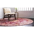 thumbnail image 2 of Unique Loom Austin Collection Area Rug - Fortissimo (8' Round Red/Blue), 2 of 6