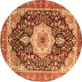 thumbnail image 1 of Ahgly Company Indoor Round Medallion Orange Traditional Area Rugs, 7' Round, 1 of 1