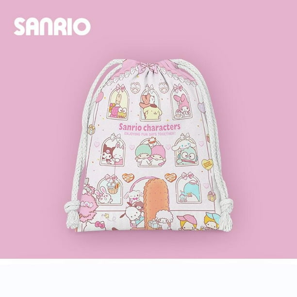 Bolsa de cosméticos Kawaii Sanrioed Hello Kitty, bolsa de almacenamiento portátil con cordón, dibujos animados, Melody Kuromi Cinnamoroll, regalo para amigo, nuevo LIUWENJING unisex
