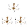 thumbnail image 1 of ZheElen Trendy Chic Miniature Chandelier Ceiling Lamp Model Layout Decor Accessories Golden Warm Light 8.2x4.5cm 3Set, 1 of 6