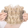 thumbnail image 3 of Shangke Synthetic Updos Curly Hair Chignon Clip On Hair Bun Pad Gray Mix Color Retro Style Women's Wedding Hairpieces, 3 of 5