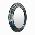 thumbnail image 5 of DecorShore Handcrafted Oval Mosaic Wall Mirror, Wood Framed Mirror Fitted with Glass Mosaic Pieces, 5 of 6