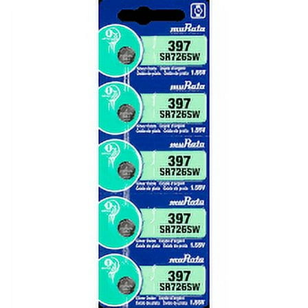 Sony Murata 397 - SR726SW Silver Oxide Button Battery 1.55V - 5 Pack + 30% Off!
