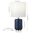 thumbnail image 4 of Evelyn&Zoe 15" Modern/Contemporary Mini Lamp with White Drum Linen Shade, 4 of 4