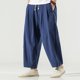 thumbnail image 1 of Men Pants Loose Straight Elastic Waist Casual Loose Lounge Trousers Solid Color, 1 of 8