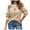 Khaki, variant on Oksale Sexy Criss Cross Neck Sweaters for Women Trendy Cold Shoulder Knit Sweater Loose Long Sleeve Jumpers Slouchy Pullover Tops Khaki L