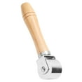 thumbnail image 4 of Rodillo para prensar bordes de cuero, herramienta para laminar bordes con mango de madera, para manualidades de cuero, plateado, 26 mm/1,02 pulgadas, 4 of 12