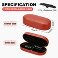 thumbnail image 2 of Uxcell Hard Shell Eyeglasses Case, 1 Pack PU Leather Large Glasses Case Protective Sunglasses Organizer, Red, 2 of 7
