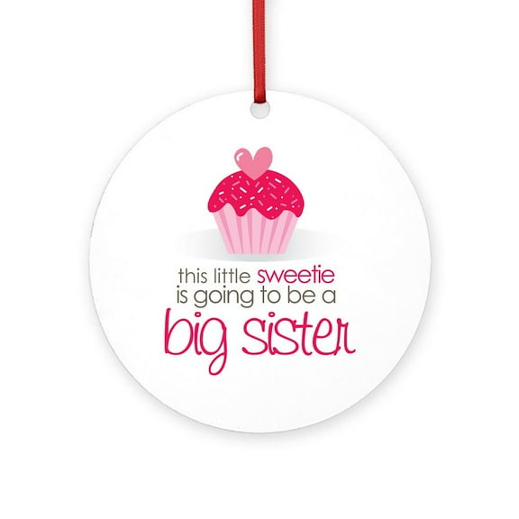 CafePress - Sweetie Big Sister Shirt - Round Wood Ornament 4"