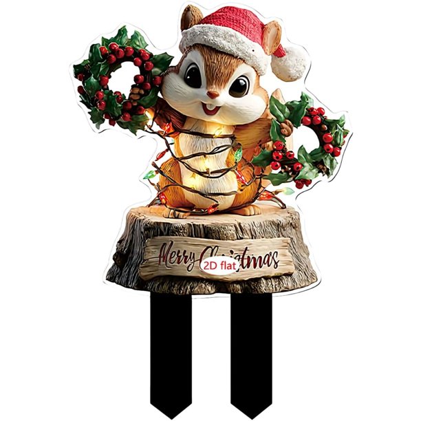 Tarjeta de jardín Estacas decorativas con animales | Cartel decorativo para fiestas al aire libre Porche Patio Canal Acrílico 2D