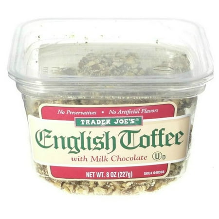 Milk Chocolate Toffee - Trader Joe's English Toffee with Milk Chocolate 8 oz