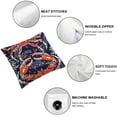 thumbnail image 4 of SHANXI Pillow Covers For Kids Boys Teens Tropical Wild Cushion Covers Navy Blue Oasis Cushion Cases 18x18in, 4 of 5
