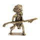 thumbnail image 3 of Estatua de soldado de latón pequeña, figura de luchador de escritorio en miniatura, escultura para con palo largo, 3 of 9
