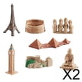 thumbnail image 1 of Artesanías de construcción,Kit de construcción Mini figuras modelo de colección,Figuras de construcción Pirámides Juguetes Decoración de figuras,Decoración de edificios Modelo de, 1 of 10