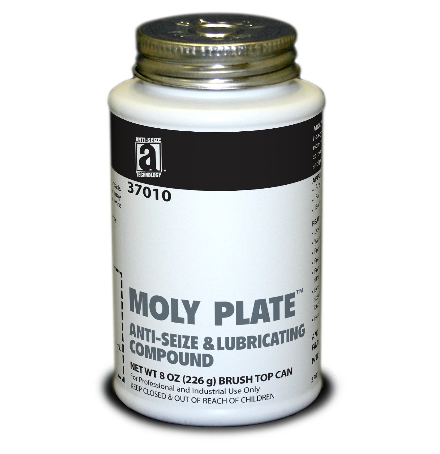 MOLY PLATE 37010 AntiSeize Compound with Molydbenum Disulfide in a Non