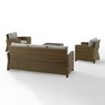 thumbnail image 5 of Crosley Furniture Bradenton 5Pc Outdoor Fabric Sofa Set in Gray & Brown, 5 of 12