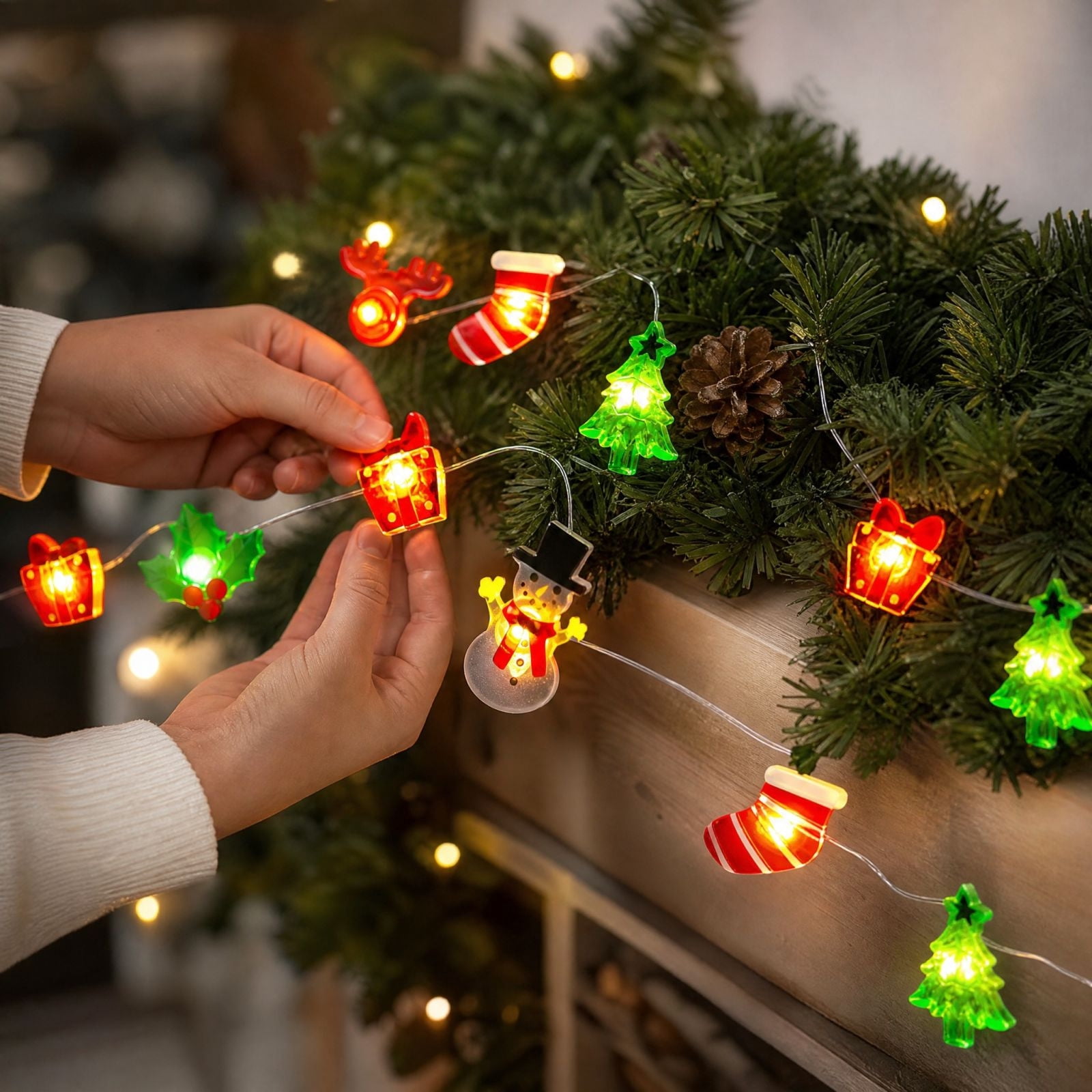 Christmas String Lights Multi-Shape Indoor Decorative Lights – picture 7
