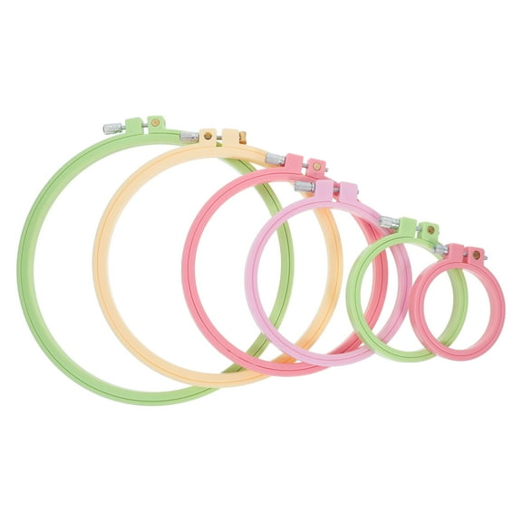 WHAMVOX 6pcs Cross Hoop Reusable Sewing Hoop Embroidery Circle Hoop Embroidery Equipment