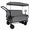 Gray + Steel+4, variant on YANGXUN Heavy Duty Foldable Wagon Cart Gray 500lbs High Capacity Utility Beach Wagon with Double Bearing Swivel Wheels Side Zipper Bench Seat and Storage Basket