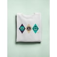 thumbnail image 3 of Alien Peace Trio Emoji - Futuristic Symbol Art Design Women's Sweatshirt, 3 of 4